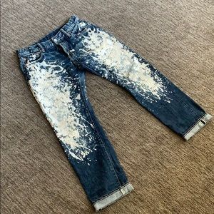 Denim & Dungaree splatter paint boyfriend jeans